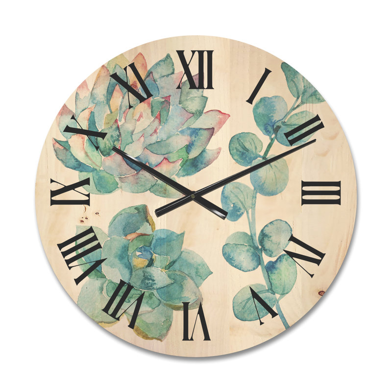 Horloge murale en bois d'eucalyptus, Petit