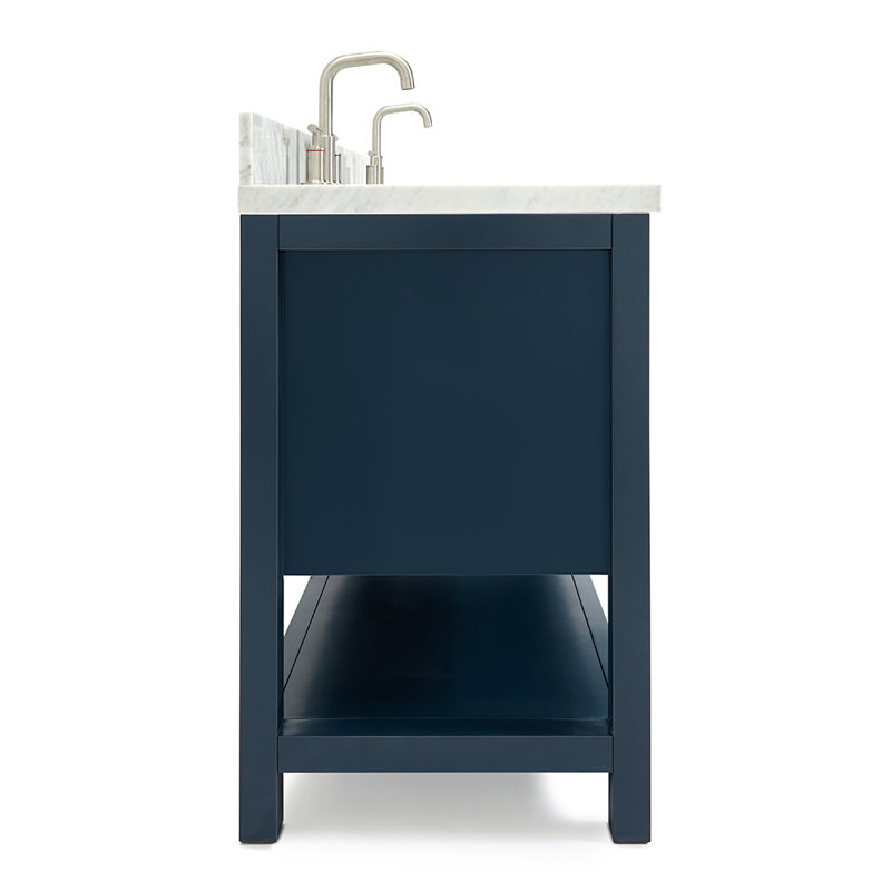 Bayhill 73 in. Double Vanity, Oval, Midnight Blue