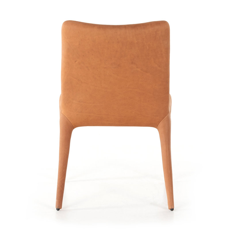 Monza Upholstered Dining Chair, Heritage Camel Genuine Leather