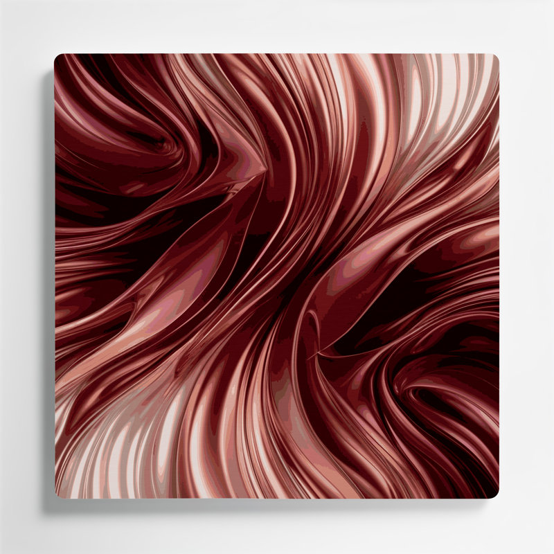Gradient Abstract 62, art mural en métal rouge, H 16 po x l 16 po