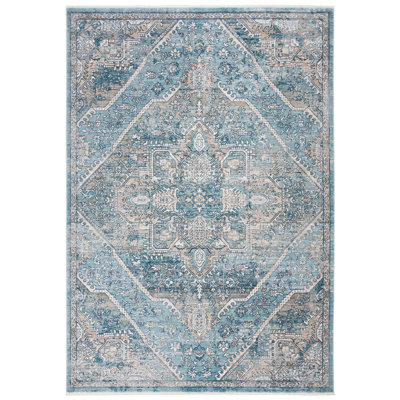Tapis oriental bleu / gris Rumsey