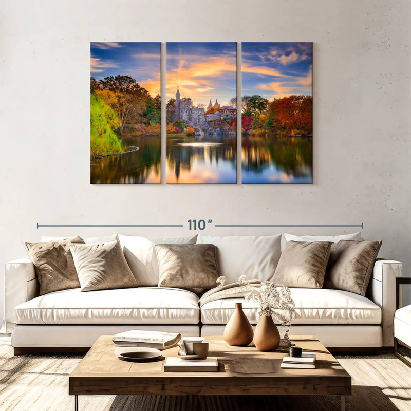 Kavia Belvedere Castle Autumn, H 48 po x l 74 po