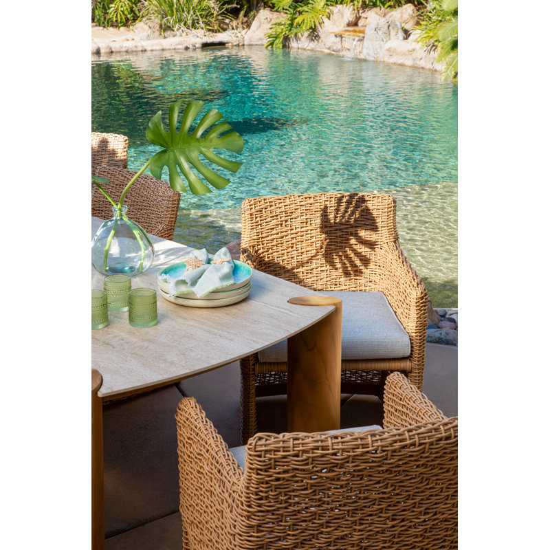 Margaritaville Somerset Square Dining Table, 29.53" H x 44.09" W x 44.09" D