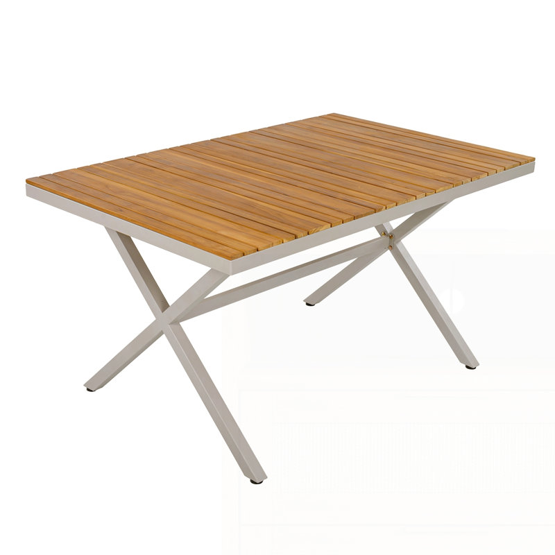 55.12" Rectangular Patio Table with X-Shaped Legs