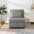Folding Ottoman Sofa Bed Gray-641181554