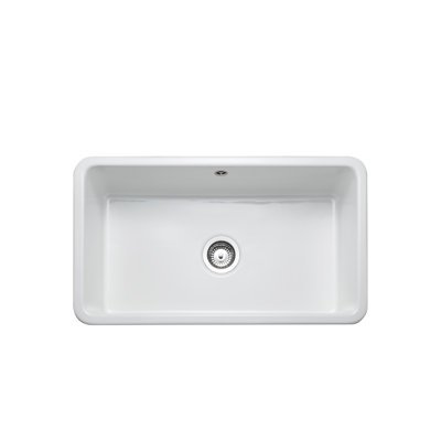 Farmhouse Belfast Fire-clay Ceramic Kitchen Sink - White