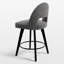 Tabouret de bar et de comptoir pivotant 26 po avec structure en bois massif-2062742052