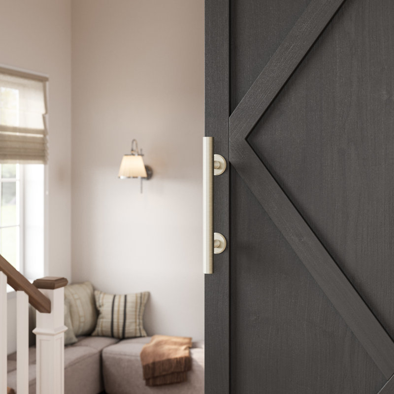 Expressions by Emtek Barn Door Handle with Flush Pull, Satin Nickel, Satin Nickel
