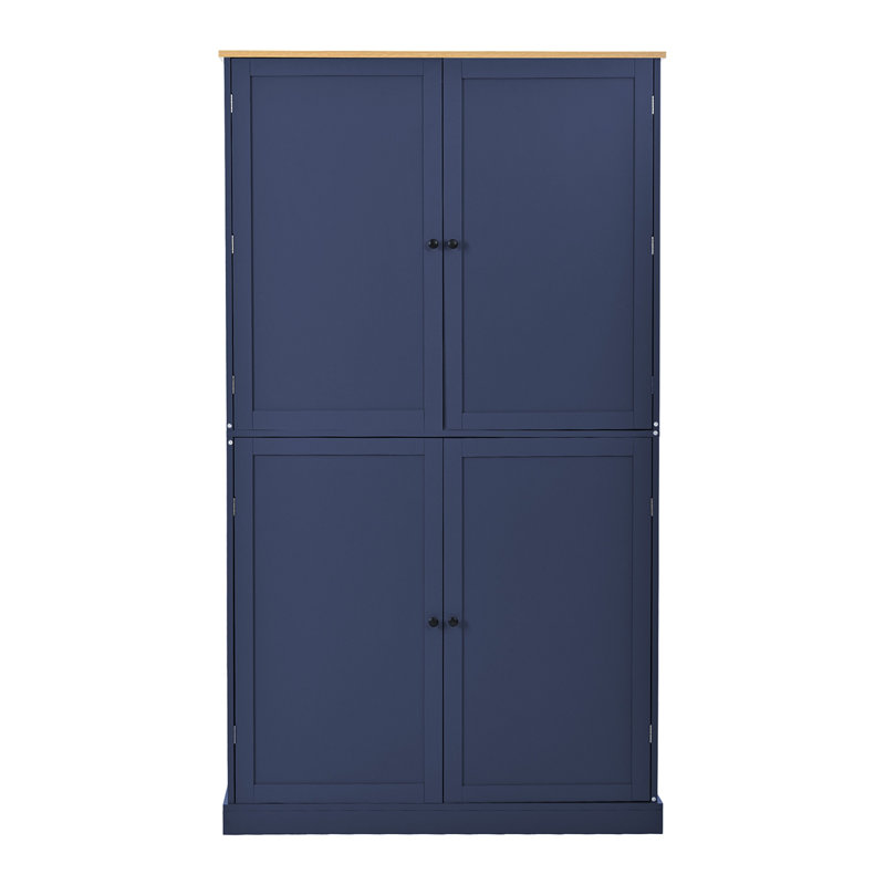 Garde-manger avec tablettes Heins French Doors, Bleu