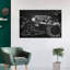 Tableau noir avion sur toile-318642465