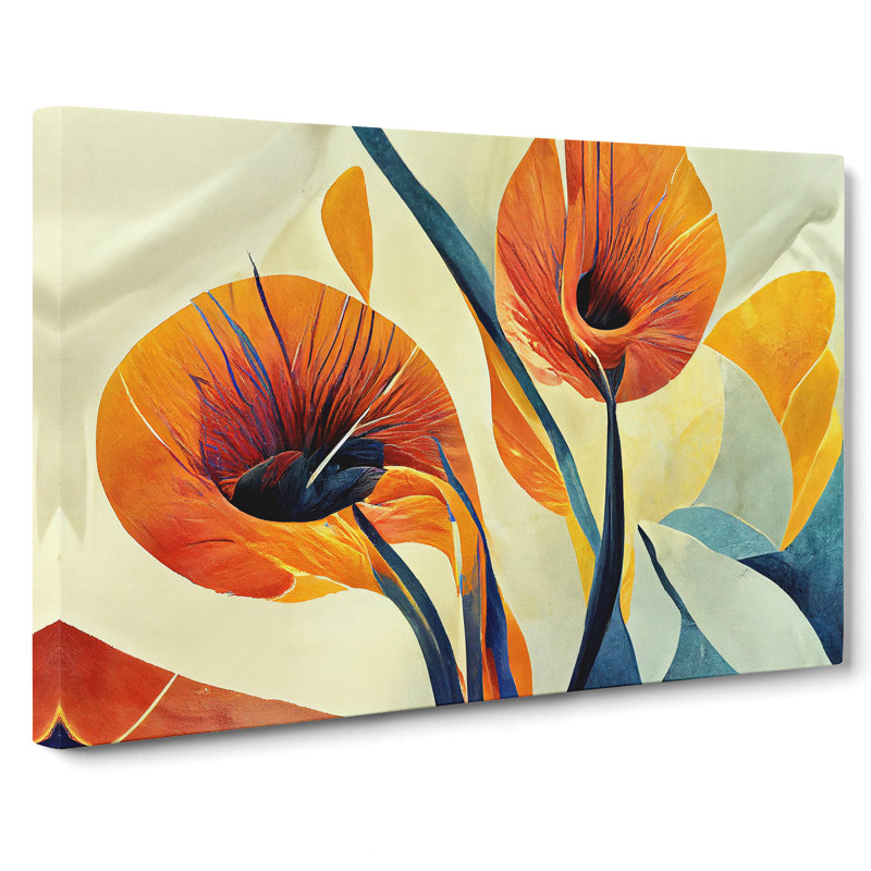 Flowers Abstract Vol.3 - Wrapped Canvas Print, 50cm H x 76cm W x 3cm D