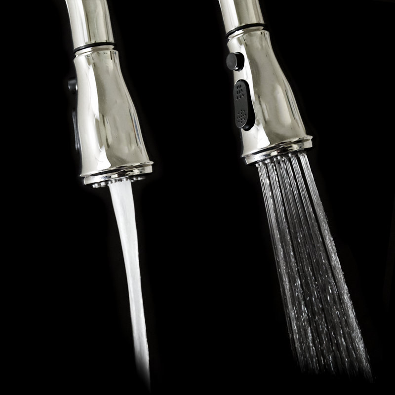 Lulani Bora Bora Pull Down Single Handle Kitchen Faucet, Chrome