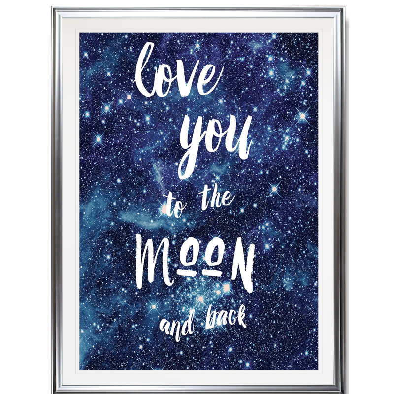 « see the stars », reproduction, H 24 po x l 20 po x P 1,5 po, Cadre argenté