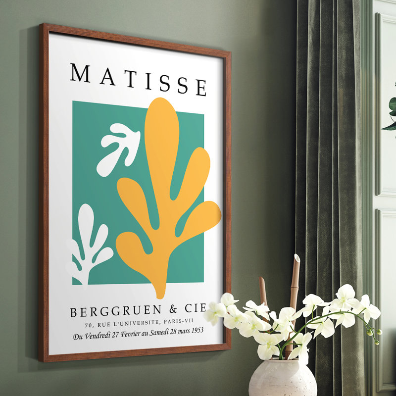 Matisse CDL XXIV, reproduction encadrée - bois massif, Brun, H 28 po x l 22 po