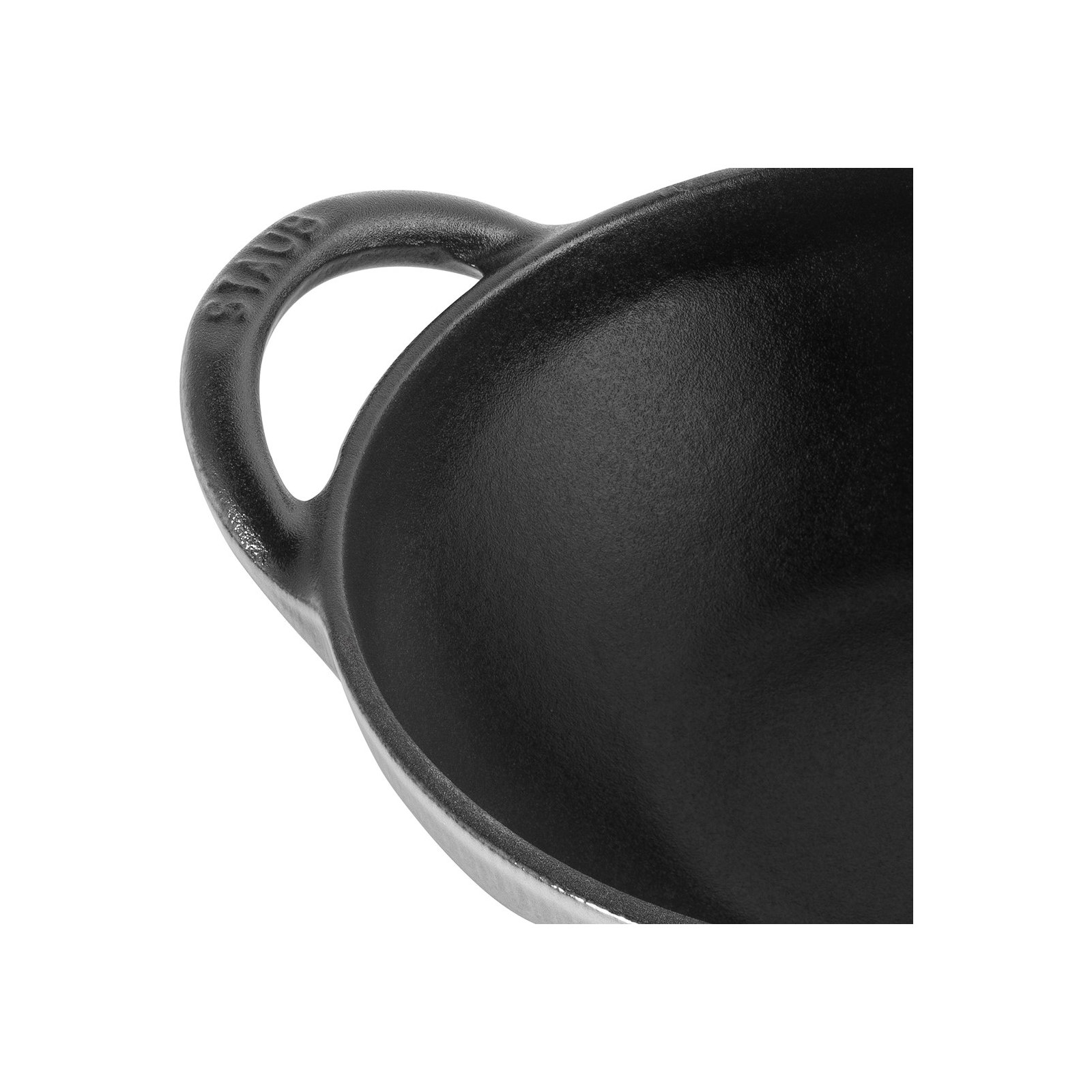 Staub Minis Cast Iron 0.5-qt Baby Wok, Graphite Gray