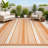 Garrettsville Modern Double Stripe Orange/Cream Indoor/Outdoor Rug-2070259309