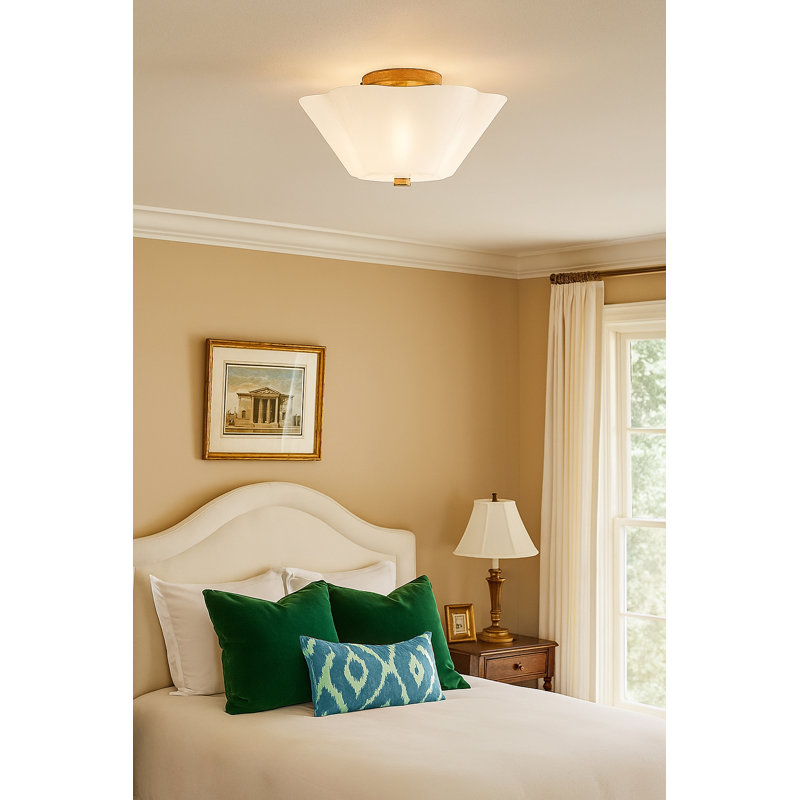 Aubrielle Medium Semi-Flush Mount, Gold