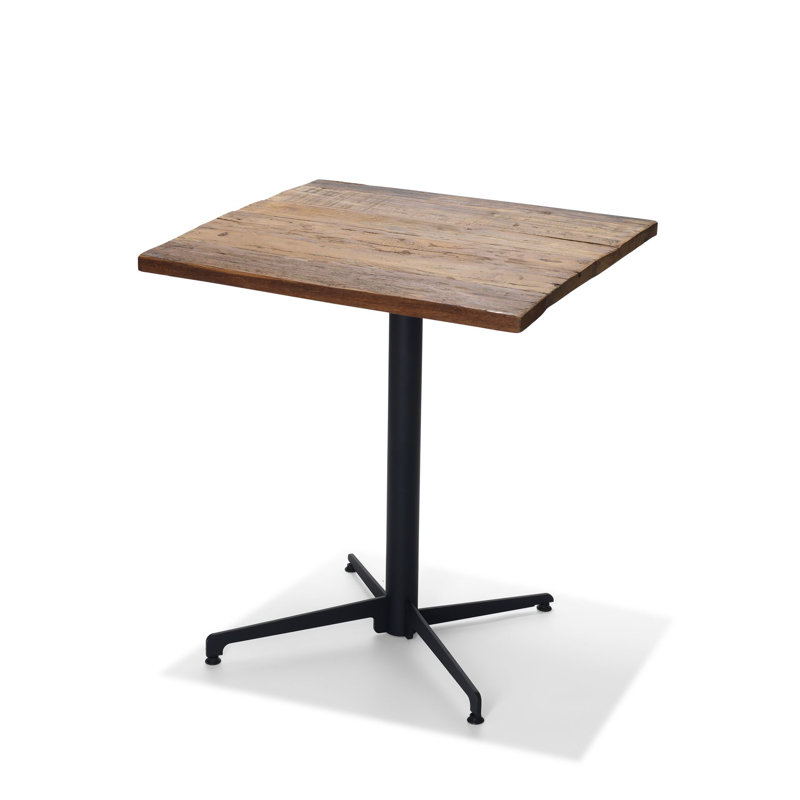 X Cross Patio Table Frame + Hpl, 74cm H x 70cm L x 70cm W, Black, Black