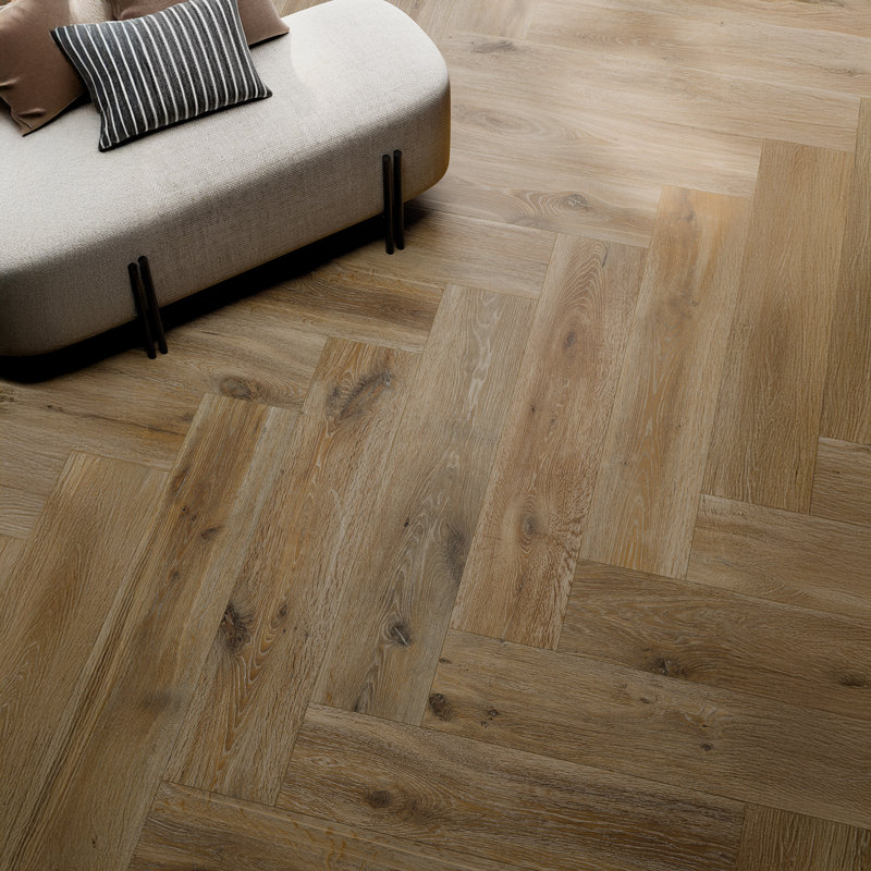 Cortina 9.5" x 48" Italian Wood Look Porcelain Floor Tile, Walnut