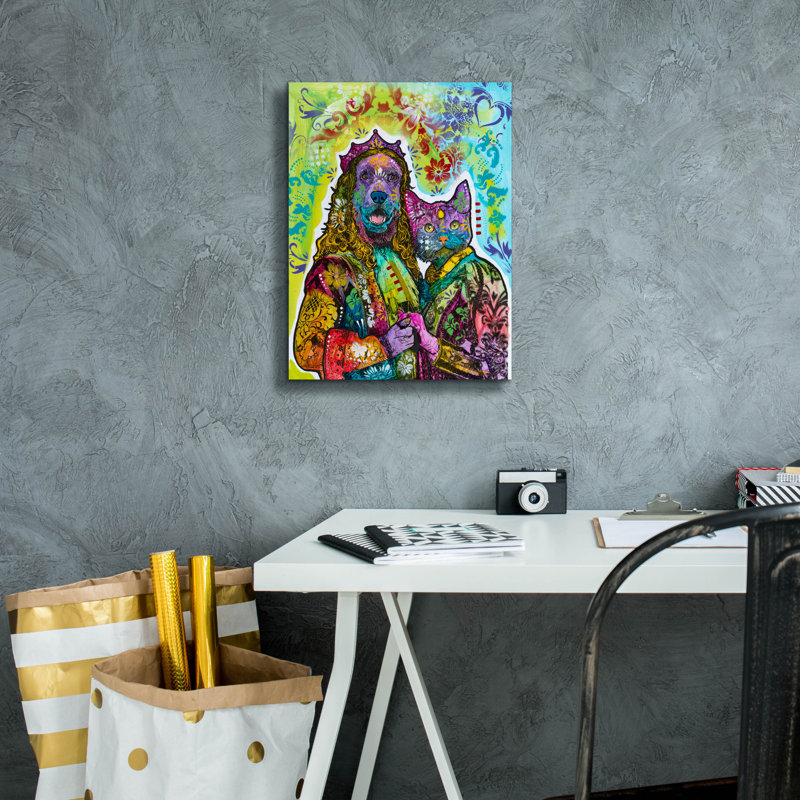 «Royal Couple» par Dean Russo, art mural sur toile, H 16 po x l 12 po x P 0,75 po