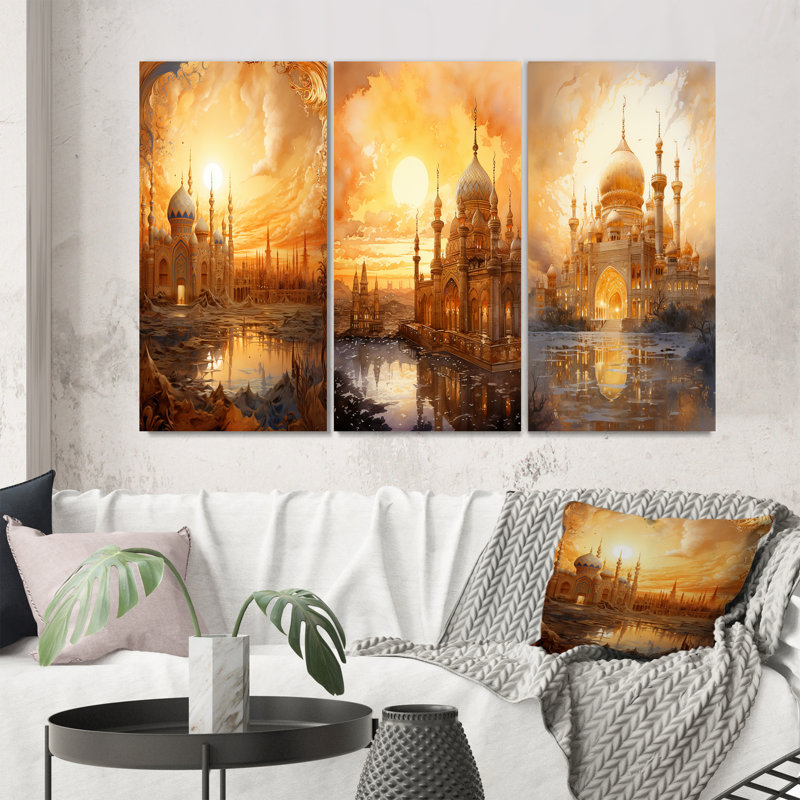 "Illumin Art Divine" - 3 pièces sur toile, Toile tendue, H 32 po x l 48 po