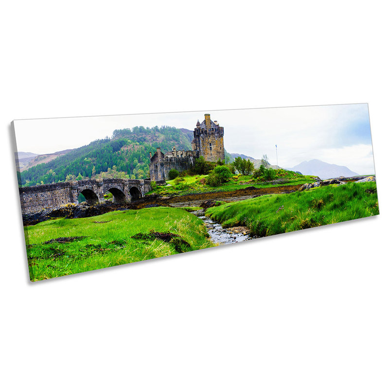 Eilean Donan Castle Scotland - Wrapped Canvas Panoramic Art Prints, 30.48cm H x 91.44cm W