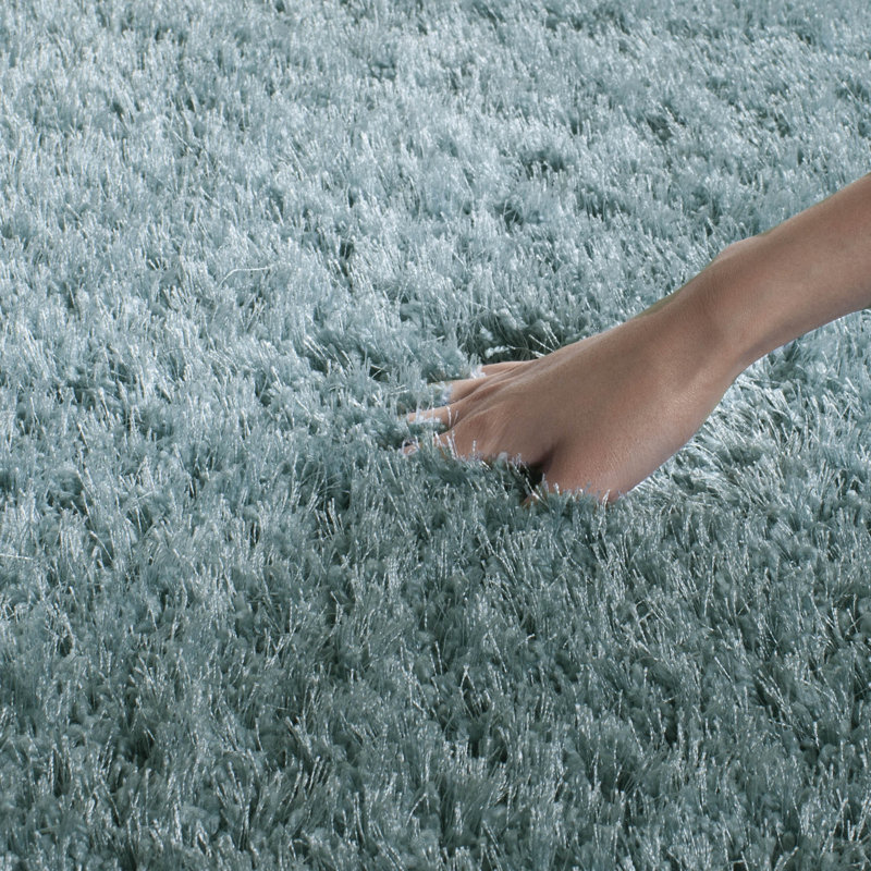 Tapis bleu clair Arshith, Rectangle 6 pi 7 po x 9 pi