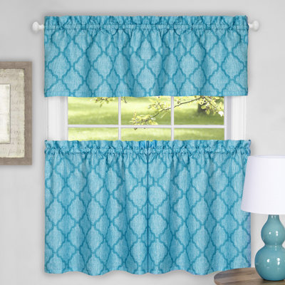 Smelser Geometric Tailored Window Valance