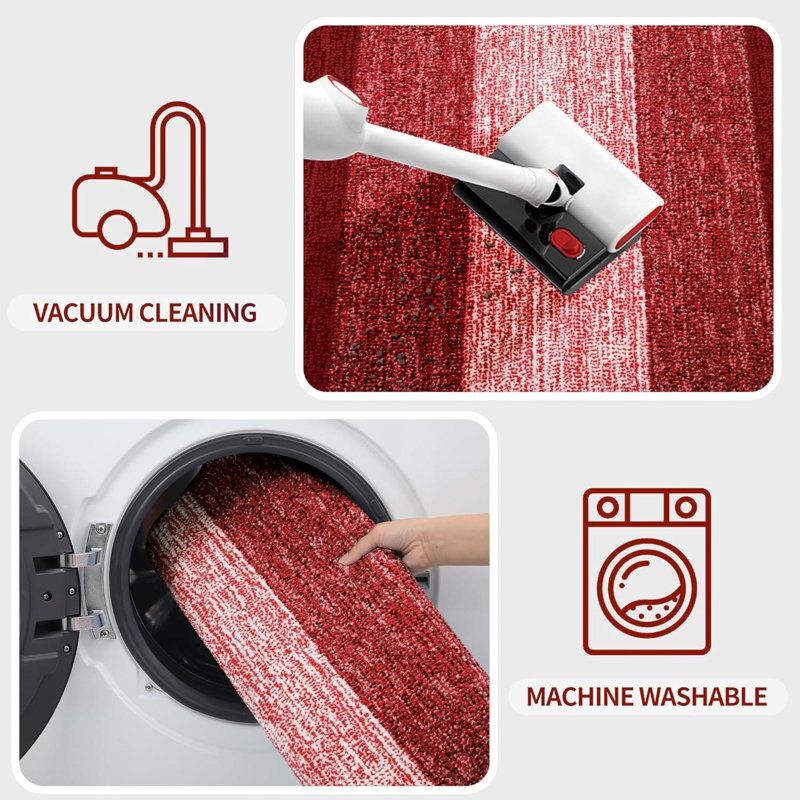 Tapis de cuisine Anjolena, Rouge