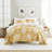 Quilt Set- Lightweight - All Season Quilted Coverlet - Distressed Bouquet-105628190-105628188
