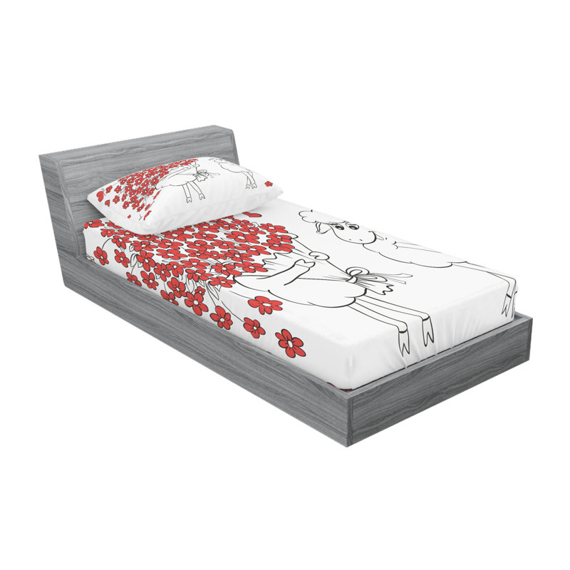 Ensemble de draps Lover Goats, Ensemble de draps pour lit simple TG avec drap-hou