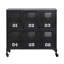 Grande console de rangement 35,63 "à 6 portes en métal de style antique