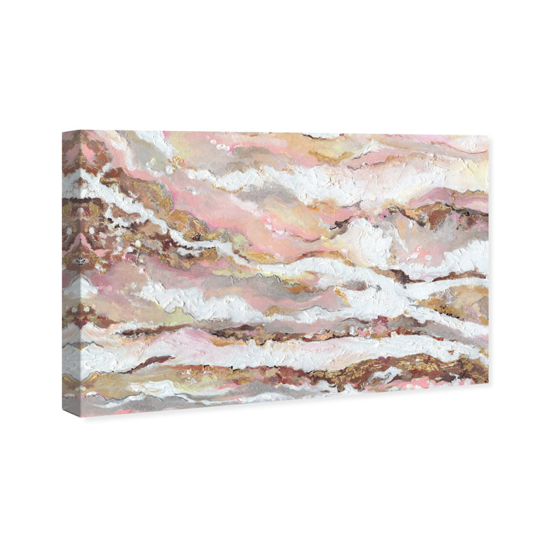 Emelinda Rose Gold Texture by Wynwood Studio - Wrapped Canvas Print, 24" H x 36" W x 0.8" D