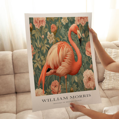 Animaux, reproduction d'art sans cadre William Morris Flamingo VI Cottage
