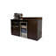 Armoire de rafraîchissement de bureau avec tablette pour micro-ondes, mini-réfrigérateur et poubelle - station de café commerciale entièrement assemblée - l 66 po x P 24 po x H 36 po-35203810