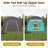 12' X 25' Domed Carport, Portable Garage With 2 Roll Up Doors