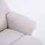 Fauteuil d'appoint pivotant à 360 ° et rembourré en tissu beige