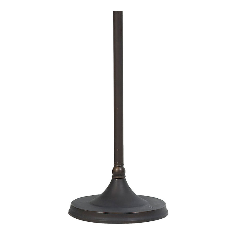 Madeira Traditional Dark Bronze Bell Down Bridge Floor Lamp - Industrial Vintage Style Lighting for Living Room & Bedroom