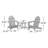 POLYWOOD Classic Adirondack 3 Piece Seating Group-980115816