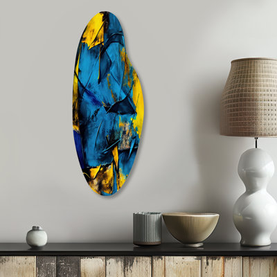 Cotey - Abstract Collages Curved Shape Asymmetric Metal Wall Art