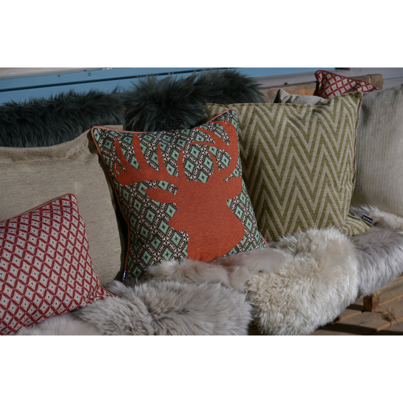 Hirsch Geometric Square Cushion