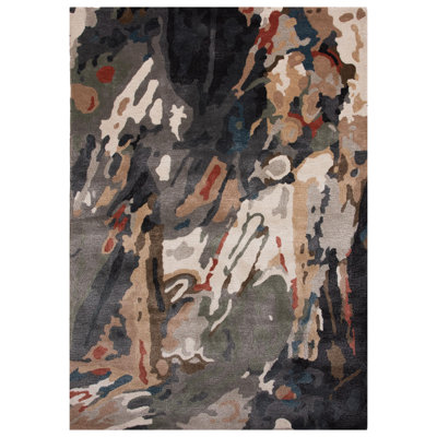 Wool Area Rug with Tencel