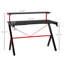 Station de travail de bureau d'ordinateur de bureau de course de 47 pouces avec support pour porte-gobelet pivotant
