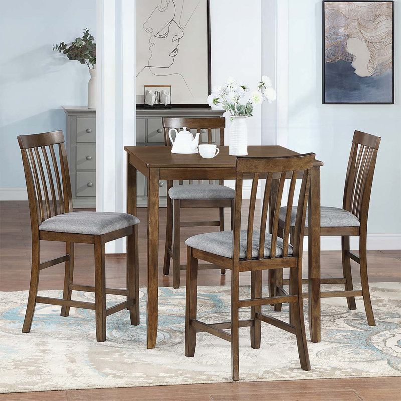 Table de salle à manger élégante, parfaite pour les petits espaces, 34.5"L*34.5"W*36"H, Walnut
