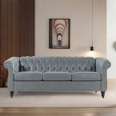 Davonya " Faux Leather Sofa