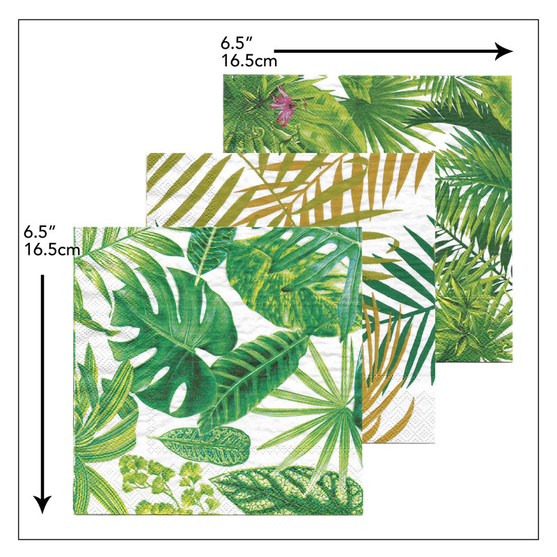 Serviettes en papier Ashanti Tropical Palm, 60 unités