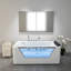 Baignoire d'hydrothérapie spacieuse, acier acrylique, design moderne, bien-être à la maison