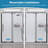 50-54" W x 74" H Pivot Swing Shower Door with 1/4"(6mm) Clear Tempered Glass, Easy-Clean Coating, Explosion-Proof Film, Stainless Steel Accessories-108687882