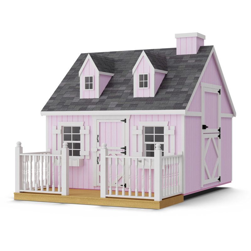 Cape Cod Outdoor Wood Playhouse, Yes, 8' x 8', Yes