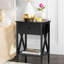 Ensemble de table de chevet moderne et classique orange avec tiroir, conception en X-97773905-97773901